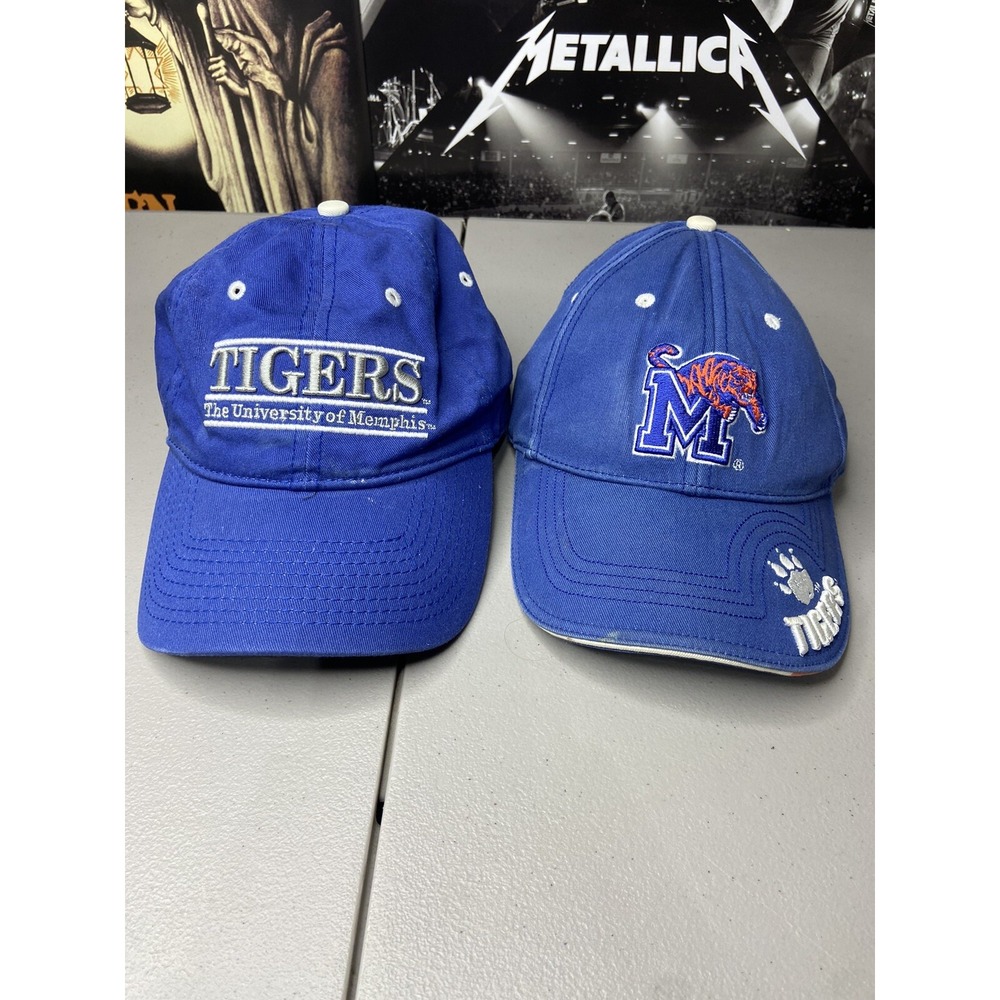 Lot Of 2 Memphis Tigers The‎ Game Hats Adjustable Strapback Hats
